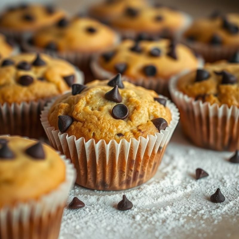 {"prompt":"Close-up of several chocolate chip muffins in white paper liners, showing a warm, golden-brown color with scattered dark chocolate chips, soft focus, shallow depth of field, on a surface covered with a dusting of flour, with muted, natural light.","originalPrompt":"Close-up of several chocolate chip muffins in white paper liners, showing a warm, golden-brown color with scattered dark chocolate chips, soft focus, shallow depth of field, on a surface covered with a dusting of flour, with muted, natural light.","width":1024,"height":768,"seed":42,"model":"flux","enhance":false,"nologo":true,"negative_prompt":"worst quality, blurry","nofeed":false,"safe":false,"quality":"medium","image":null,"isMature":false,"isChild":false}